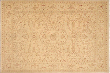 handmade Traditional Kafkaz Chobi Ziegler Beige Lt. Brown Hand Knotted RECTANGLE 100% WOOL area rug 9 x 12